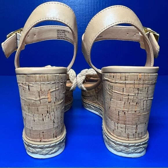 Cool Planet by Steve Madden Junee-W Platform Wedge Sandal in Natural Multi 5.5 - Picture 4 of 9